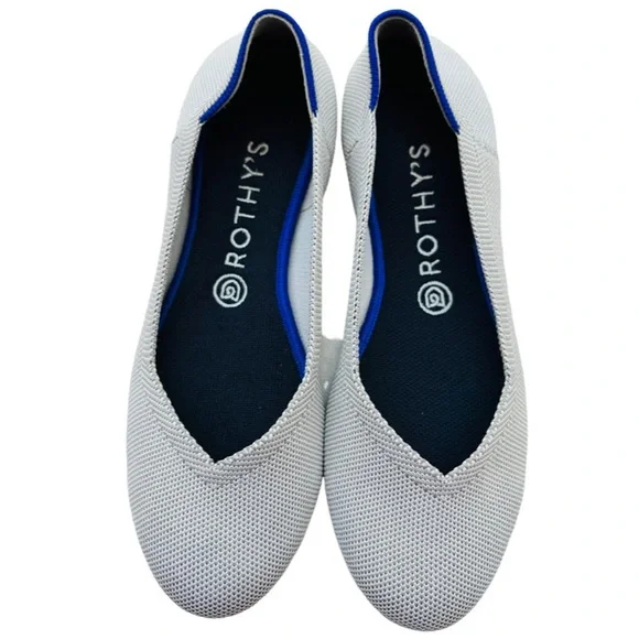 Rothy's | Shoes | Rothys The Flat Flax Birdseye Greyround Toe Womens ...